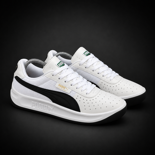 Puma California White Black Green