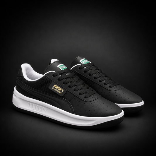 Puma California Black White Green