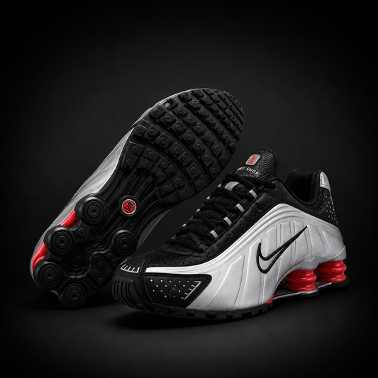 Nike Shox R4 Black Silver Red