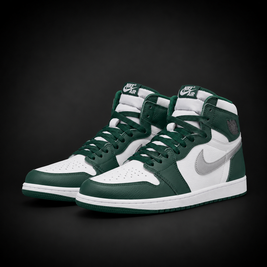 Nike Air Jordan 1 High White Green Silver