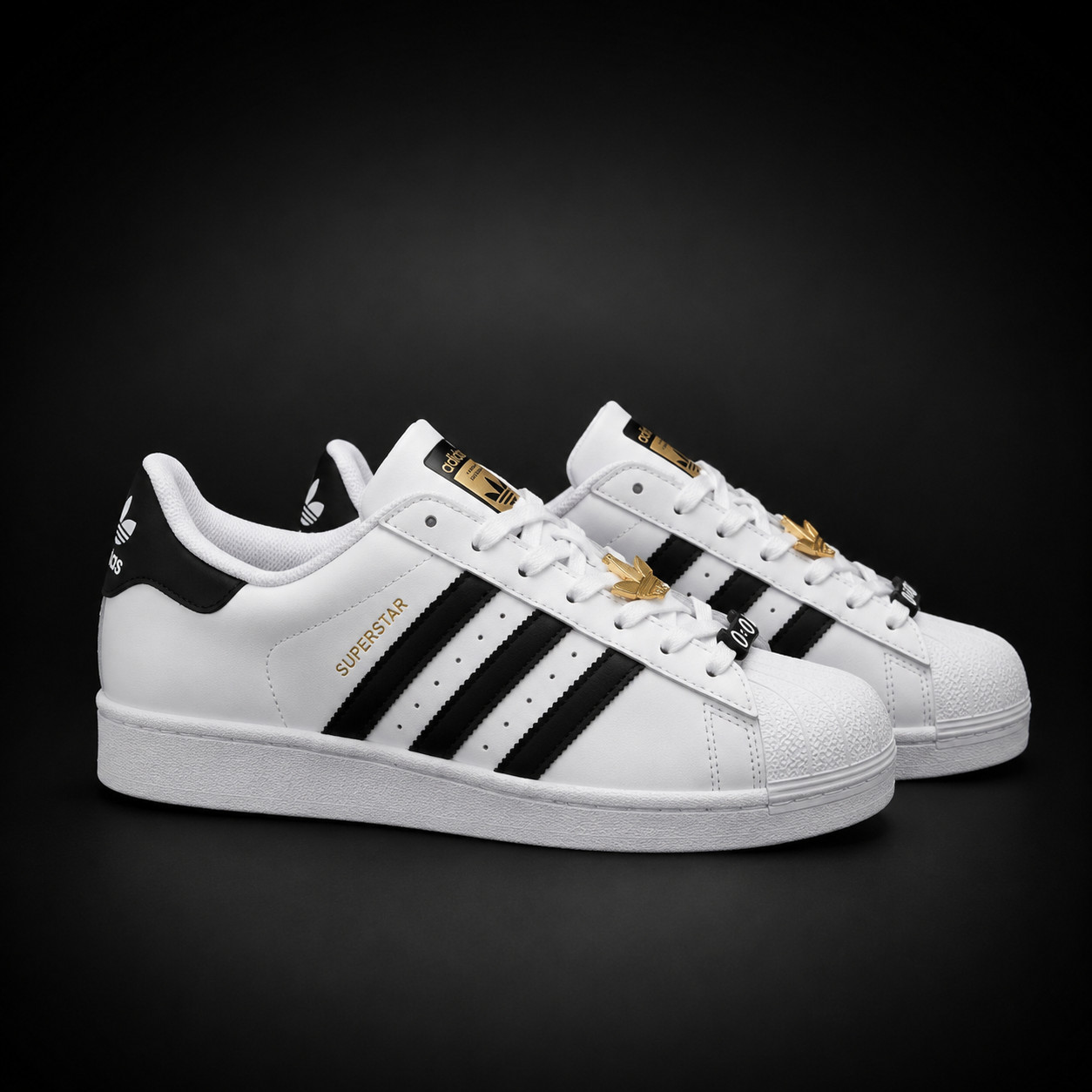 Adidas Superstar White Black Gold