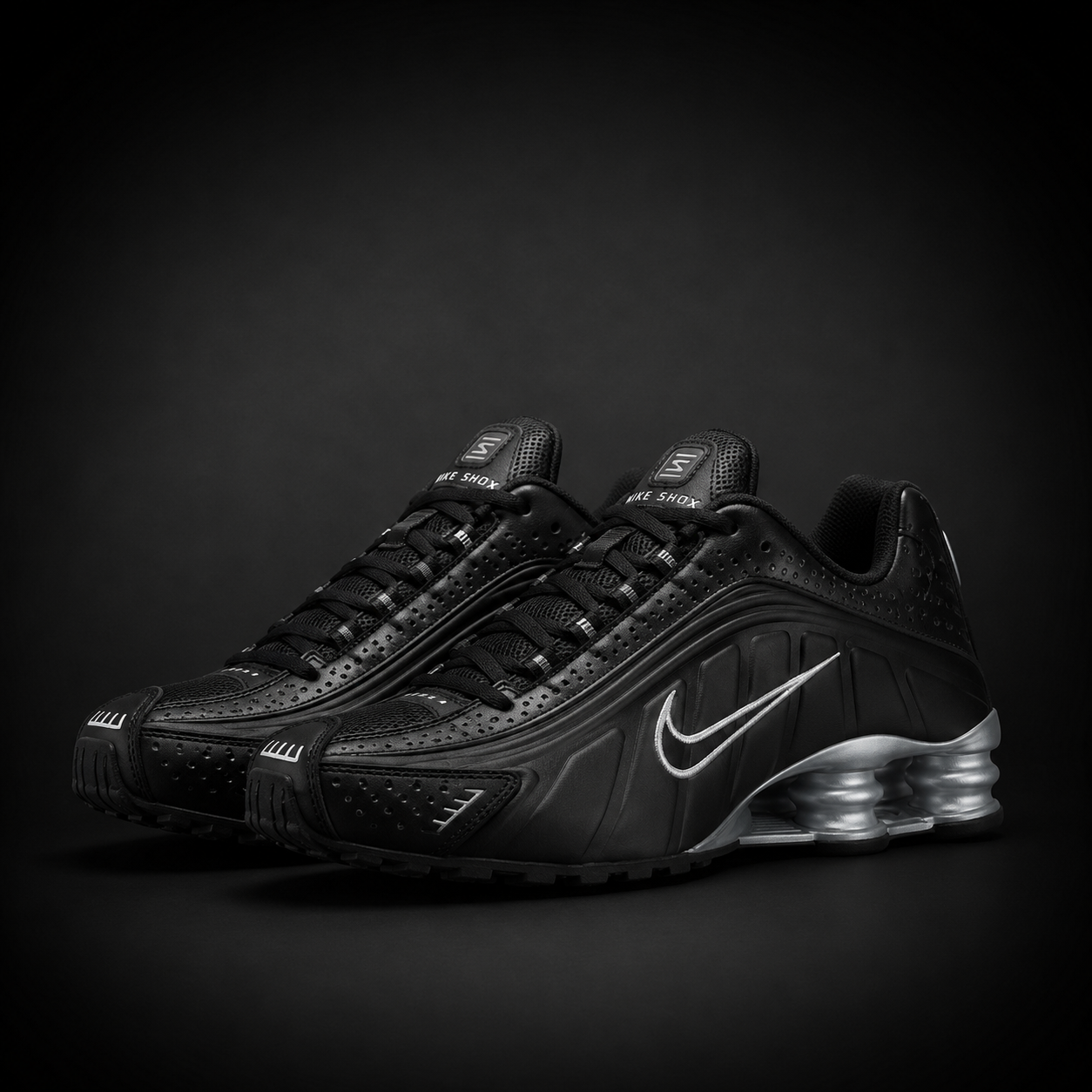 Nike Shox R4 Black Silver