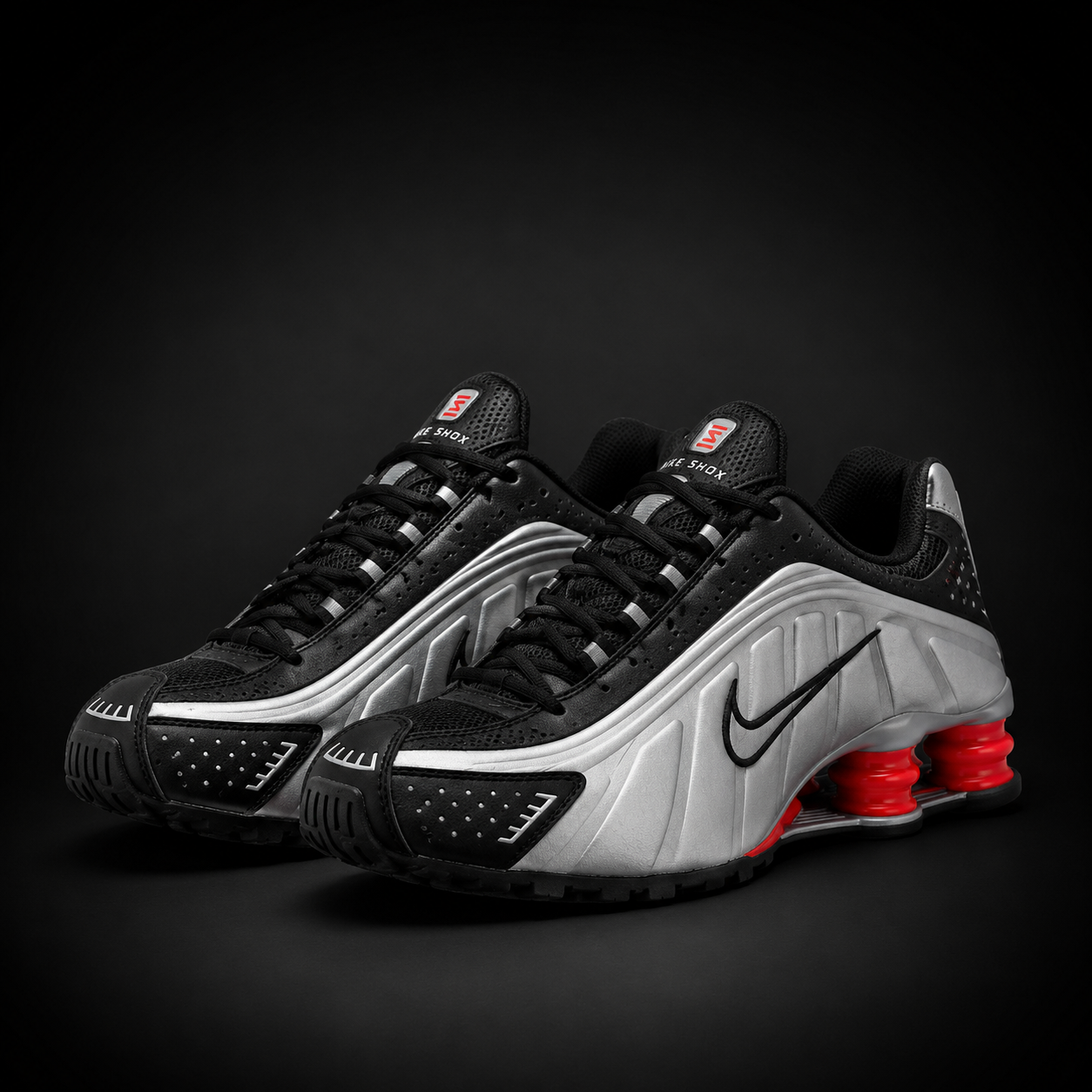Nike Shox R4 Black Silver Red