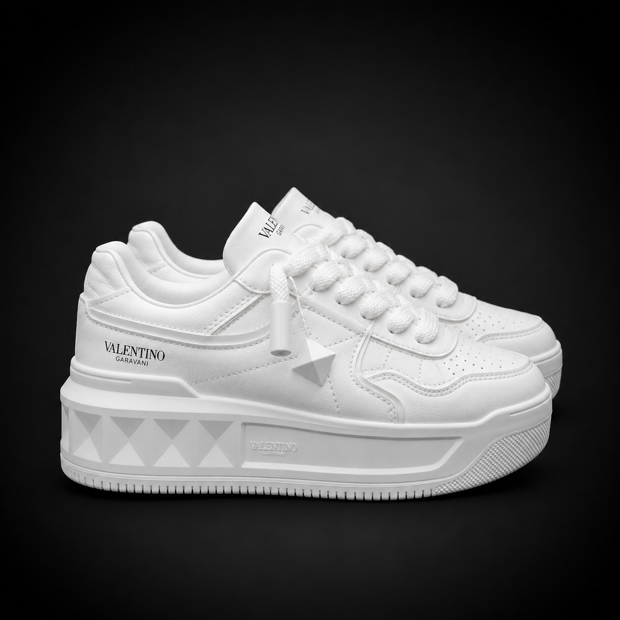 Valentino Garavani One Stud XL White Sneakers
