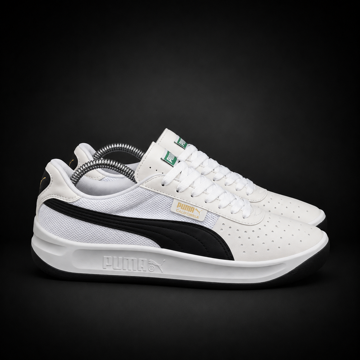 Puma California White Black Green