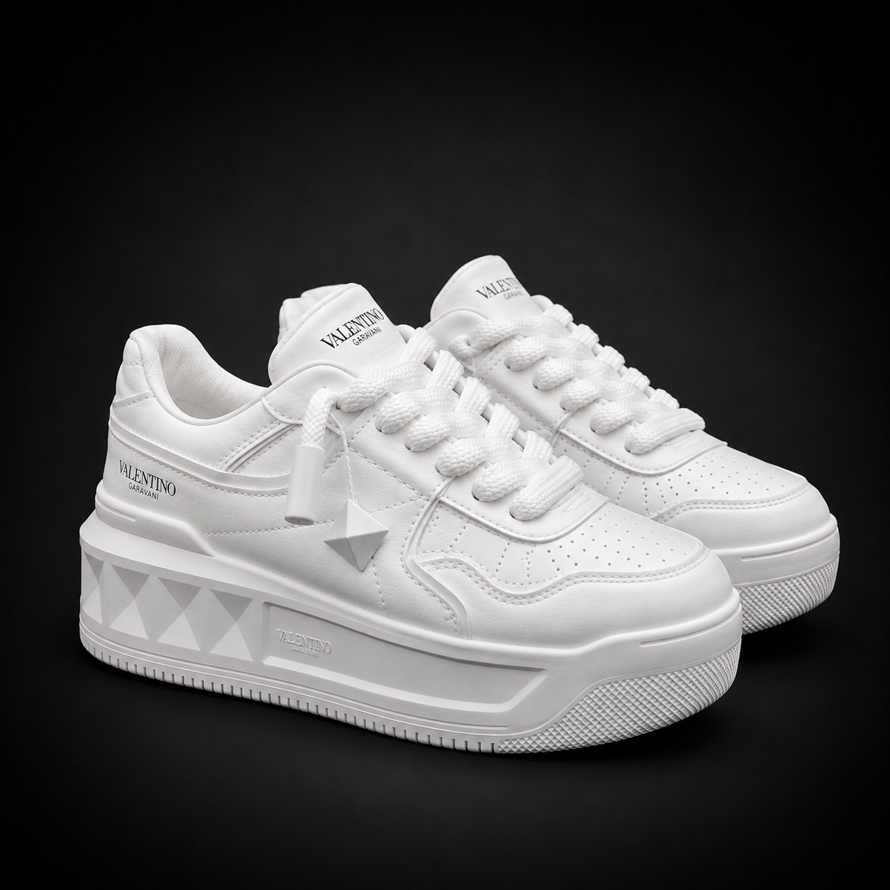 Valentino Garavani One Stud XL White Sneakers