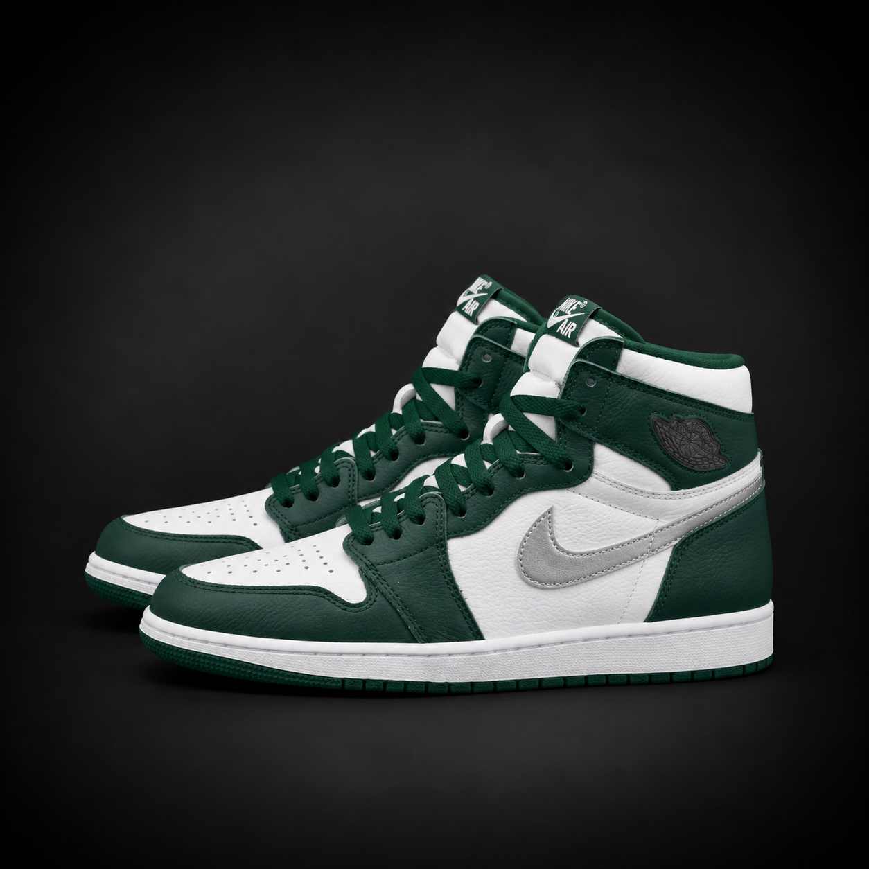Nike Air Jordan 1 High White Green Silver