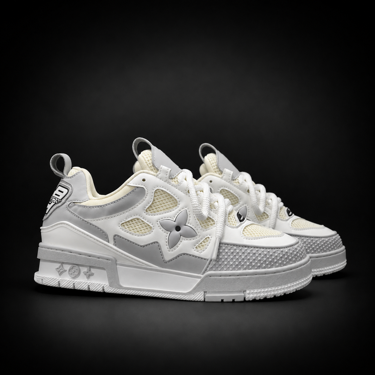Louis Vuitton Trainer White Grey