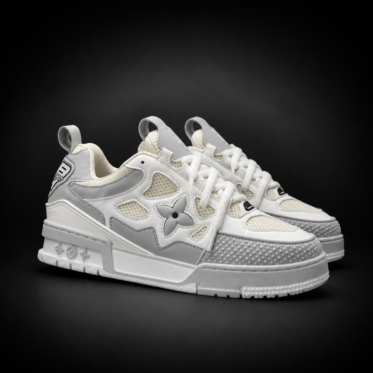 Louis Vuitton Trainer White Grey