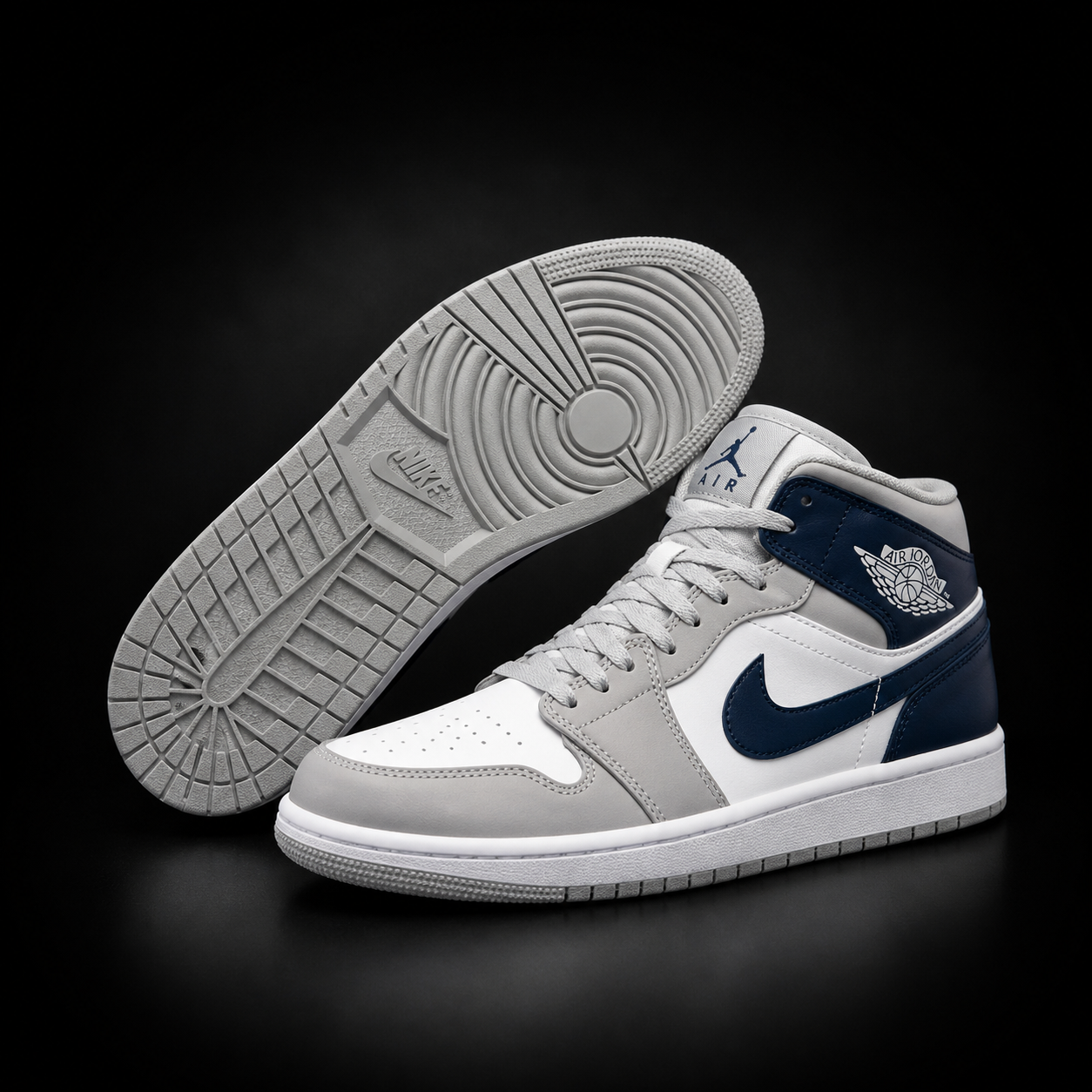 Jordan Retro 1 Bota GrisAzul