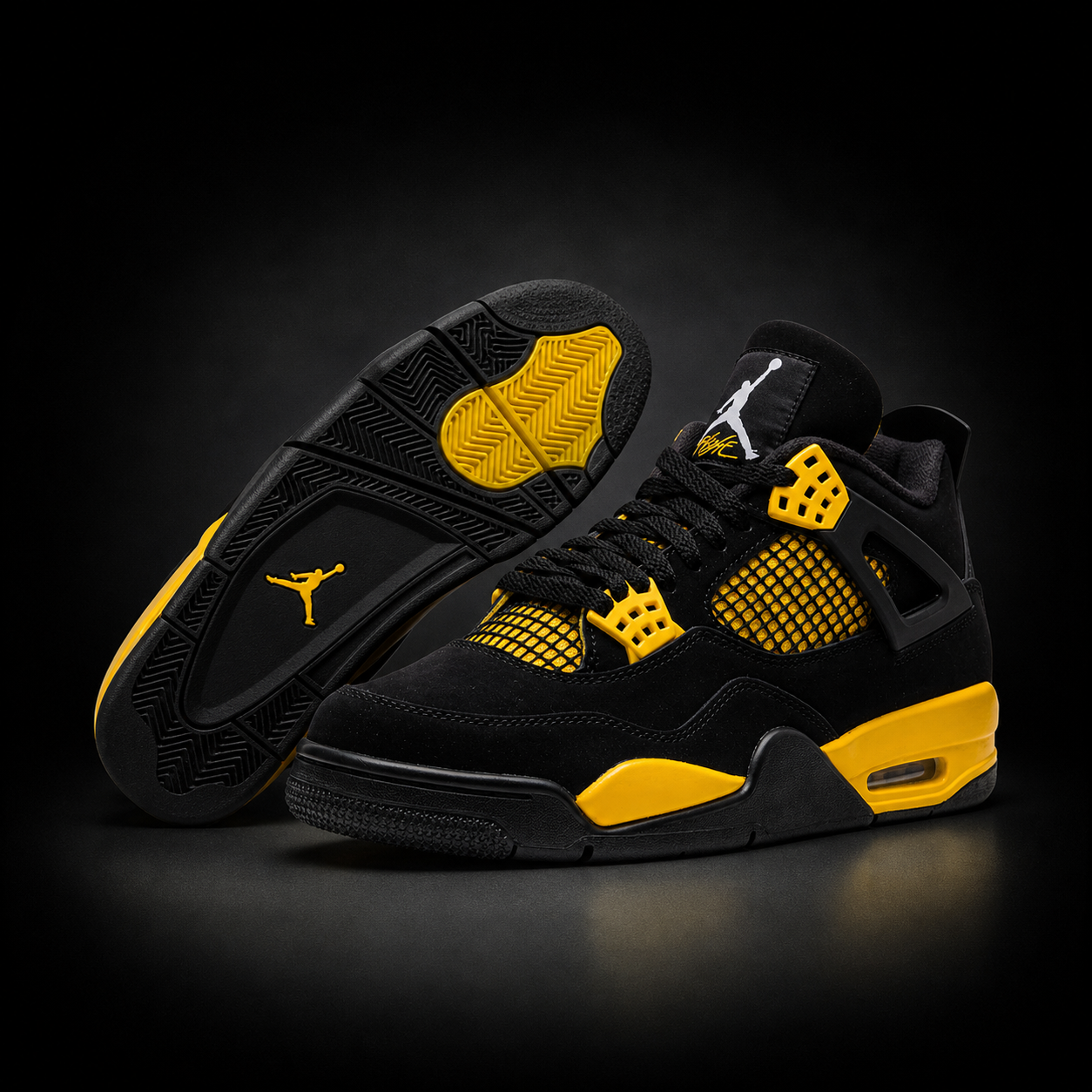Jordan Retro 4 NegroAmarillo