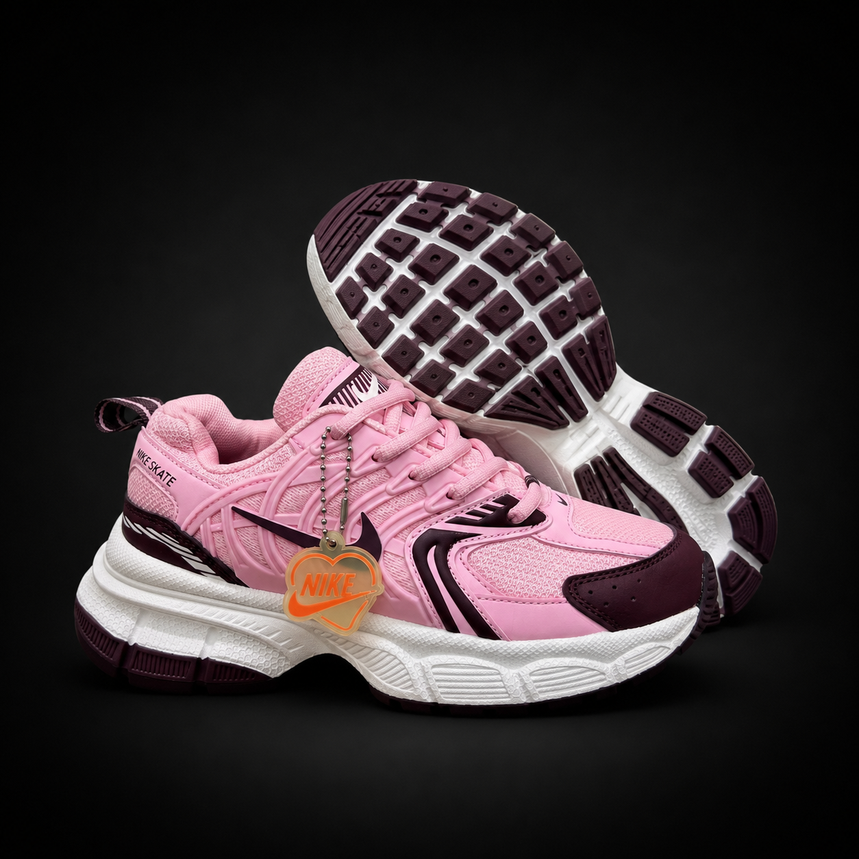 Nike V2K Run Pink Burgundy White