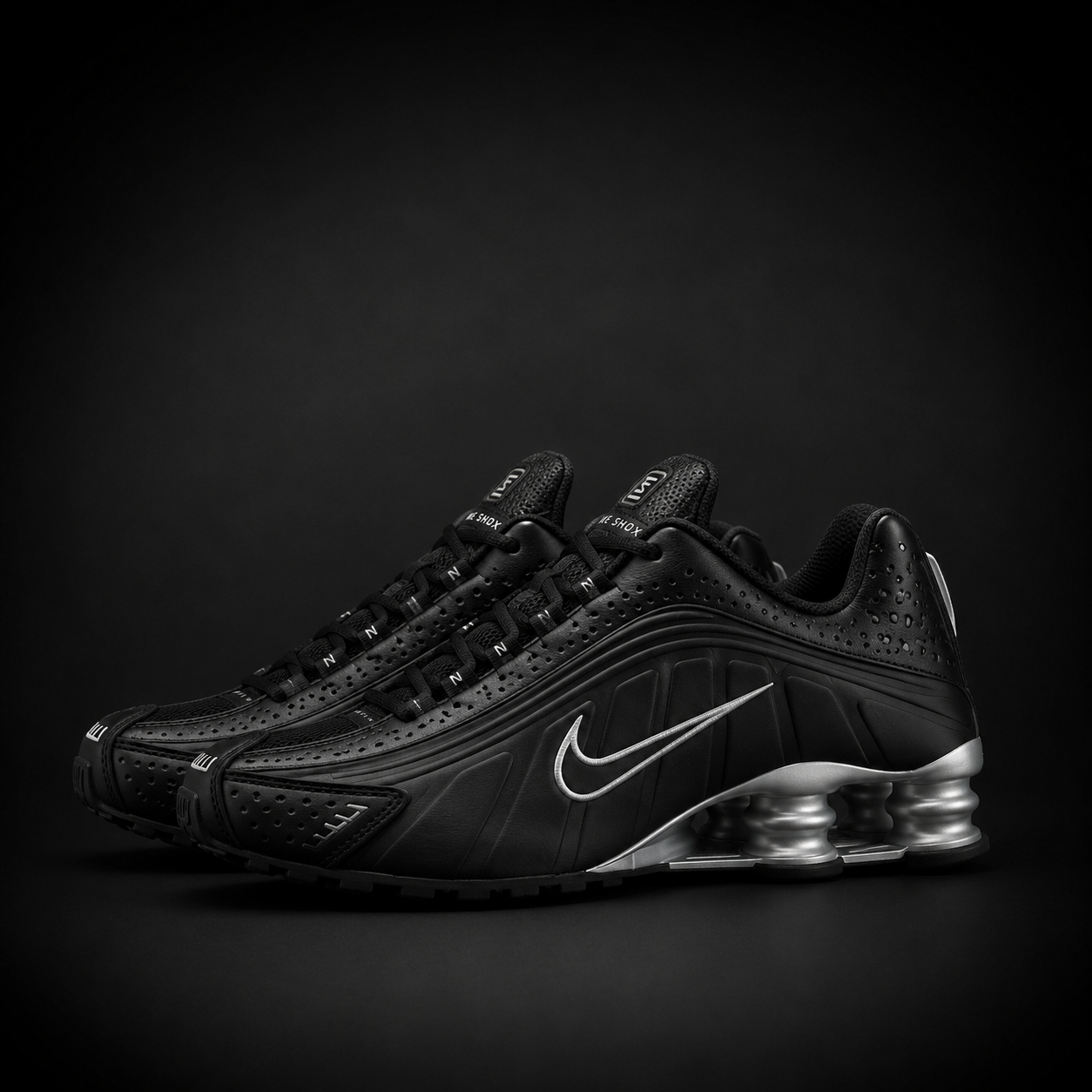 Nike Shox R4 Black Silver