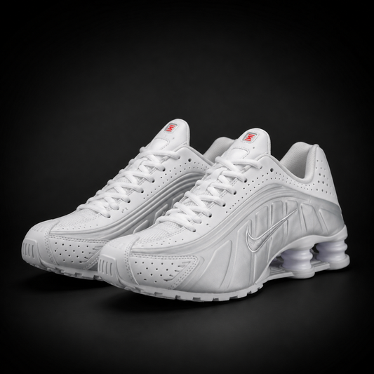 Nike Shox R4 Triple White
