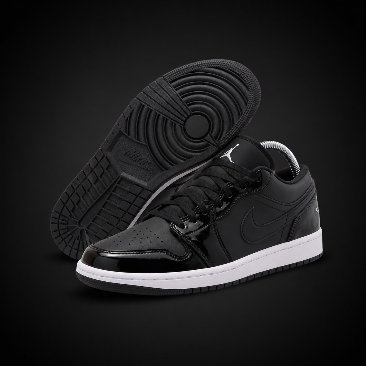 Jordan 1 Low Charol NegroBlanco