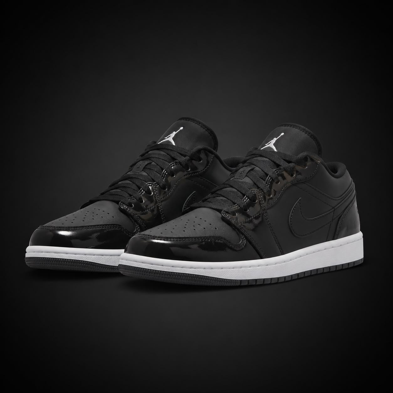 Jordan 1 Low Charol NegroBlanco